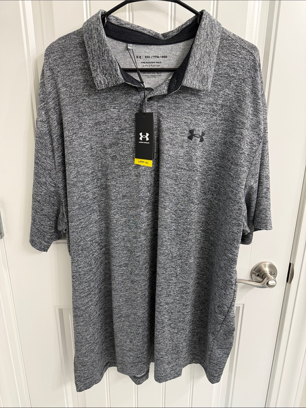 Under Armour Heather Gray Performance Polo